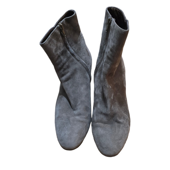 AGL Suede Block Heel Booties grey 9 Women’s Attilio Giusti Leombruni - Picture 2 of 8